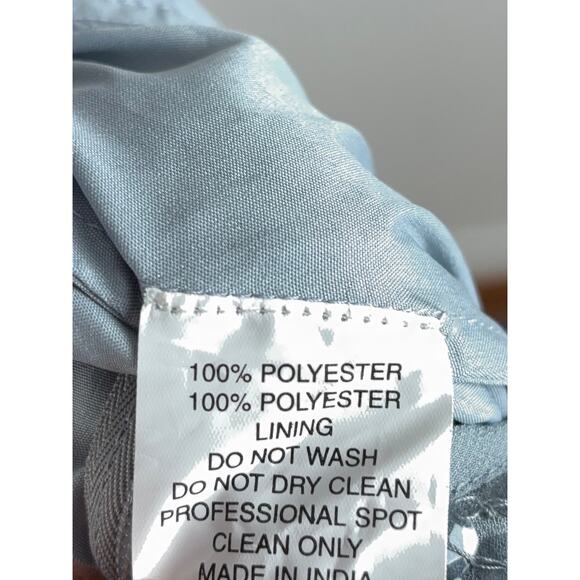 B69 Mac Duggal Sequin Midi Sheath Dress Womens 12 Gray Sleeveless Wedding Guest - Picture 10 of 11